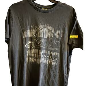 Ponsse T-Shirt Backhoe Forestry Heavy Machinery Logging Black Medium